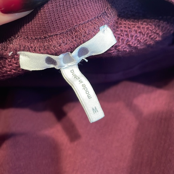 Oversized sweatshirt in burgundy - Picture 3 of 7